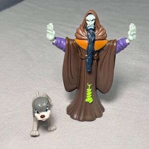 Vintage 1997 Burger King Anastasia Rasputin and Dog Toy Figures Set SN-11-44